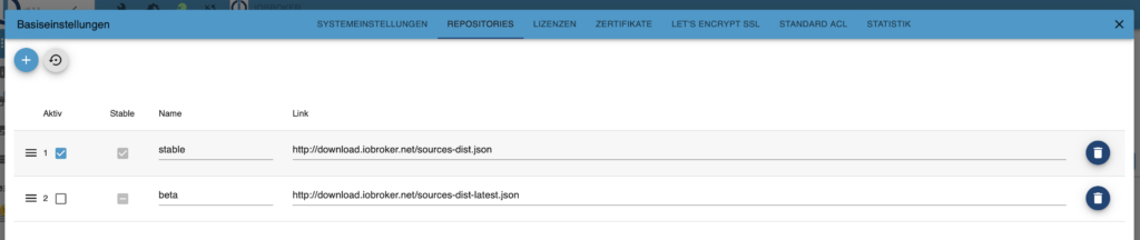 iobroker Standart Repo